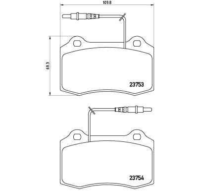 Set di 4 pastiglie freno BREMBO P 61 064