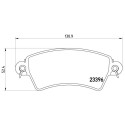 Set di 4 pastiglie freno BREMBO P 61 065