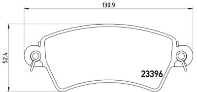 Set di 4 pastiglie freno BREMBO P 61 065