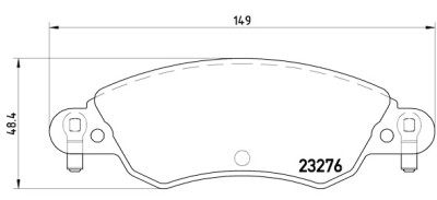 Set di 4 pastiglie freno BREMBO P 61 070