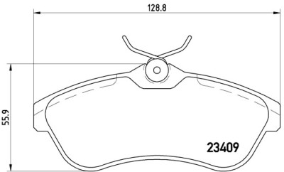 Set di 4 pastiglie freno BREMBO P 61 075