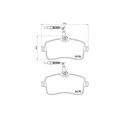 Set di 4 pastiglie freno BREMBO P 61 077