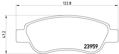 Set di 4 pastiglie freno BREMBO P 61 081