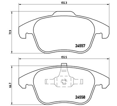 Set di 4 pastiglie freno BREMBO P 61 086