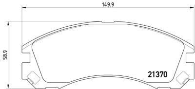 Set di 4 pastiglie freno BREMBO P 61 089