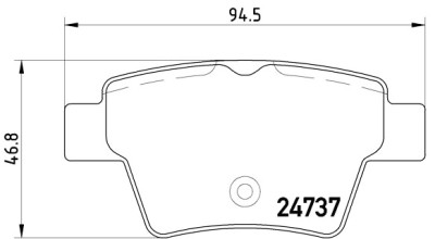 Set di 4 pastiglie freno BREMBO P 61 100