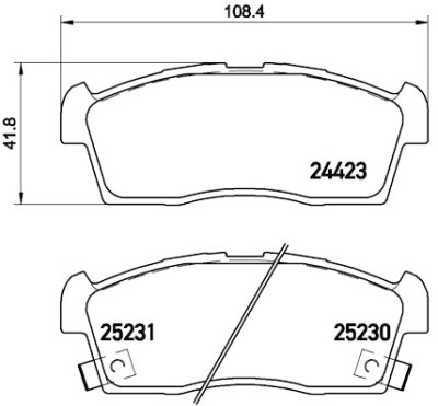Set di 4 pastiglie freno BREMBO P 61 108