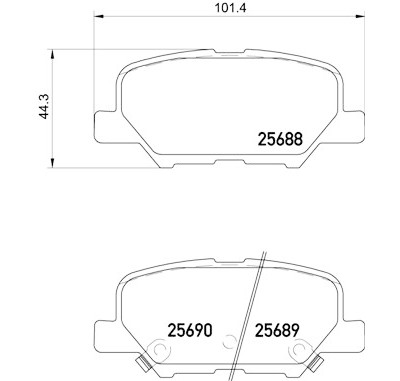 Set di 4 pastiglie freno BREMBO P 61 111