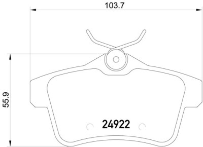 Set di 4 pastiglie freno BREMBO P 61 114