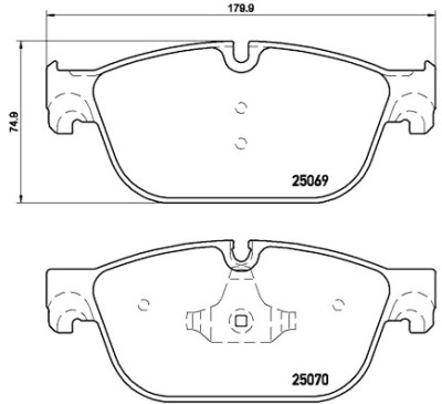 Set di 4 pastiglie freno BREMBO P 61 115