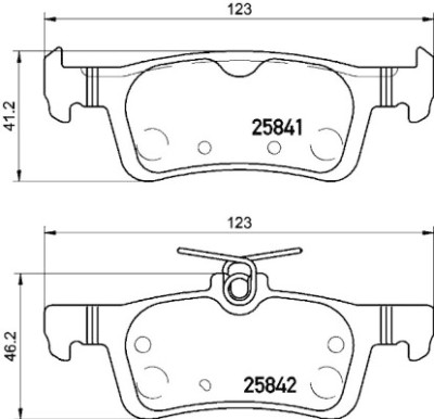 Set di 4 pastiglie freno BREMBO P 61 121