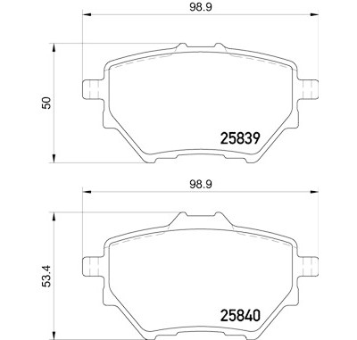 Set di 4 pastiglie freno BREMBO P 61 122