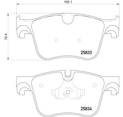 Set di 4 pastiglie freno BREMBO P 61 123