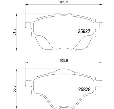 Set di 4 pastiglie freno BREMBO P 61 124