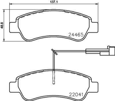 Set di 4 pastiglie freno BREMBO P 61 125