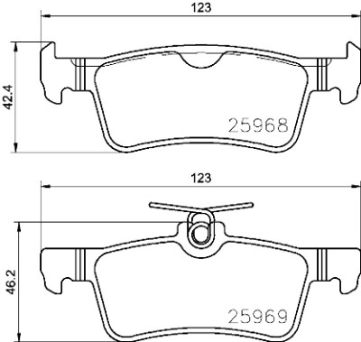 Set di 4 pastiglie freno BREMBO P 61 126