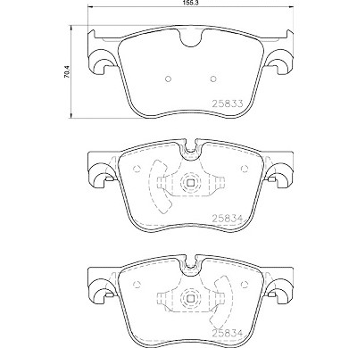 Set di 4 pastiglie freno BREMBO P 61 127