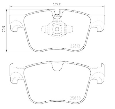 Set di 4 pastiglie freno BREMBO P 61 135