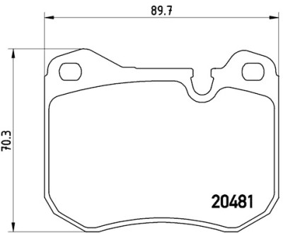 Set di 4 pastiglie freno BREMBO P 65 002