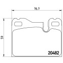 Set di 4 pastiglie freno BREMBO P 65 003