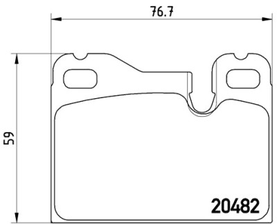 Set di 4 pastiglie freno BREMBO P 65 003
