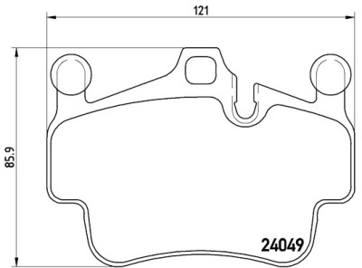 Set di 4 pastiglie freno BREMBO P 65 014