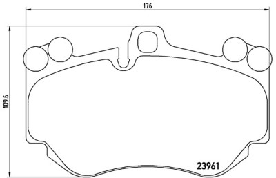 Set di 4 pastiglie freno BREMBO P 65 016