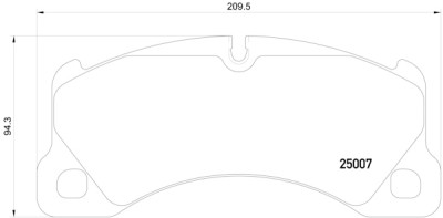 Set di 4 pastiglie freno BREMBO P 65 021