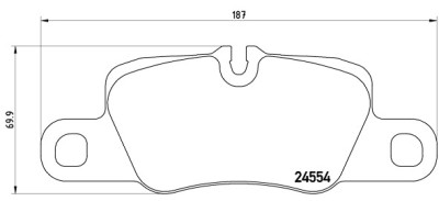 Set di 4 pastiglie freno BREMBO P 65 023