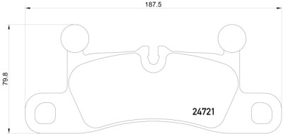 Set di 4 pastiglie freno BREMBO P 65 027