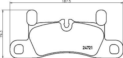 Set di 4 pastiglie freno BREMBO P 65 030