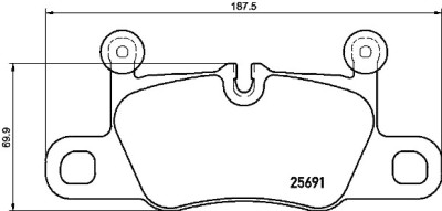 Set di 4 pastiglie freno BREMBO P 65 031