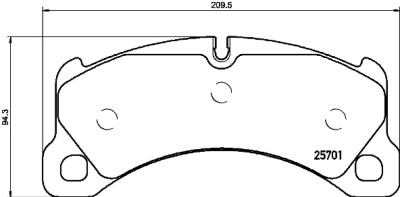 Set di 4 pastiglie freno BREMBO P 65 033