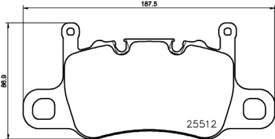 Set di 4 pastiglie freno BREMBO P 65 037