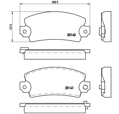 Set di 4 pastiglie freno BREMBO P 68 004