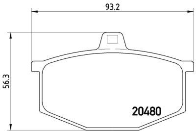 Set di 4 pastiglie freno BREMBO P 68 005