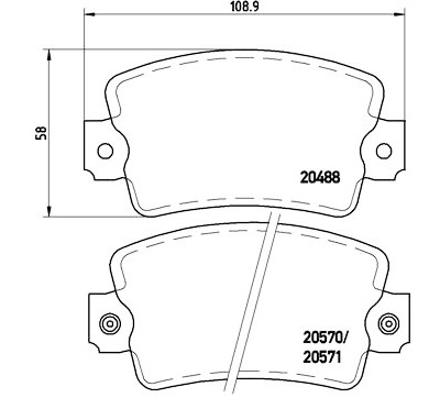 Set di 4 pastiglie freno BREMBO P 68 007