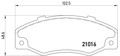 Set di 4 pastiglie freno BREMBO P 68 016