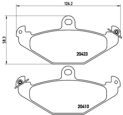 Set di 4 pastiglie freno BREMBO P 68 017