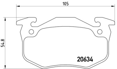 Set di 4 pastiglie freno BREMBO P 68 020