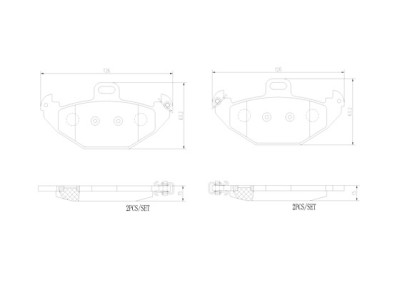 Set di 4 pastiglie freno BREMBO P 68 021