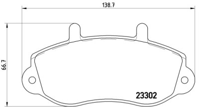 Set di 4 pastiglie freno BREMBO P 68 025