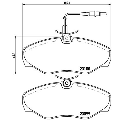 Set di 4 pastiglie freno BREMBO P 68 026