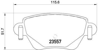 Set di 4 pastiglie freno BREMBO P 68 028