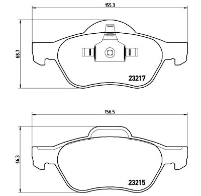 Set di 4 pastiglie freno BREMBO P 68 029
