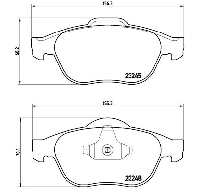 Set di 4 pastiglie freno BREMBO P 68 032
