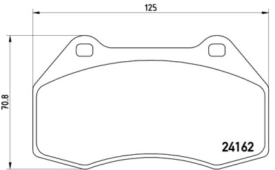 Set di 4 pastiglie freno BREMBO P 68 036