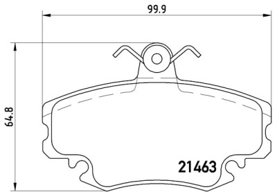 Set di 4 pastiglie freno BREMBO P 68 038