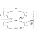 Set di 4 pastiglie freno BREMBO P 68 039