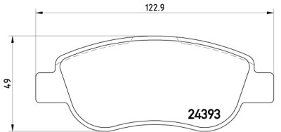 Set di 4 pastiglie freno BREMBO P 68 049